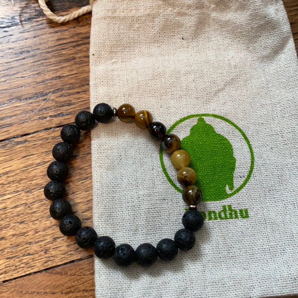 Tiger’s Eye & Lava Stone Bracelet